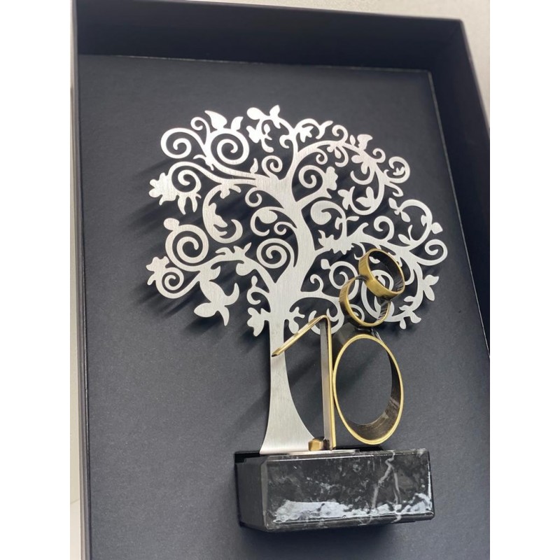 Regalo bodas aluminio 10 años de casados - Trofeo personalizado