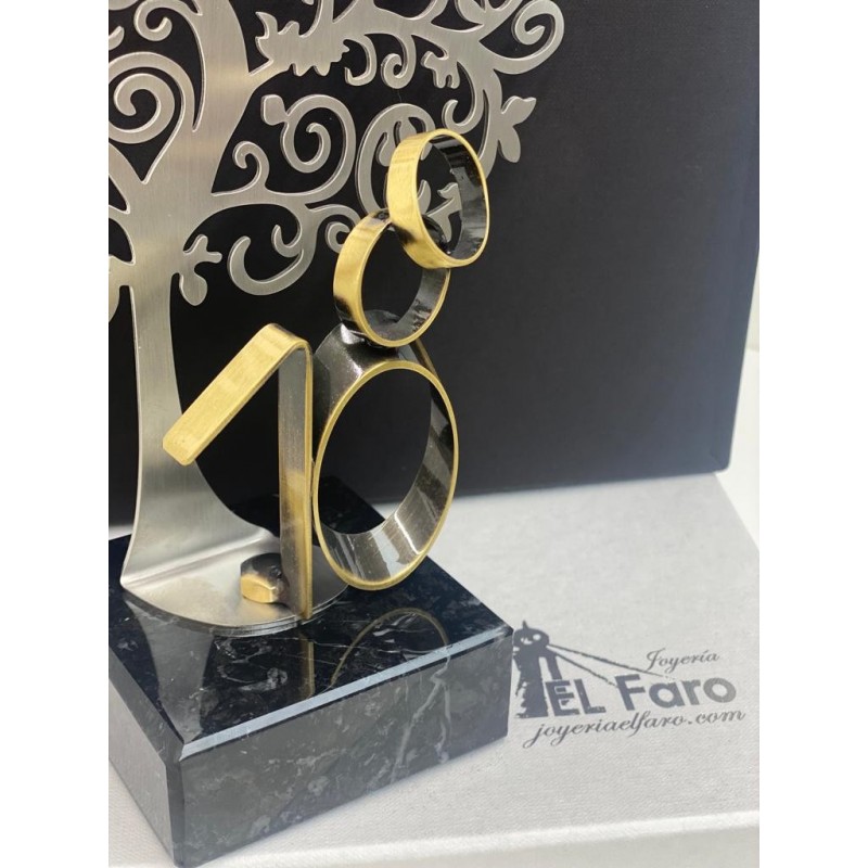 Regalo bodas aluminio 10 años de casados - Trofeo personalizado