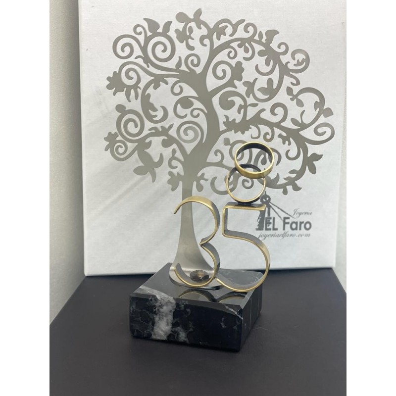 Regalo para bodas personalizado, aniversario casados figura árbol de la vida