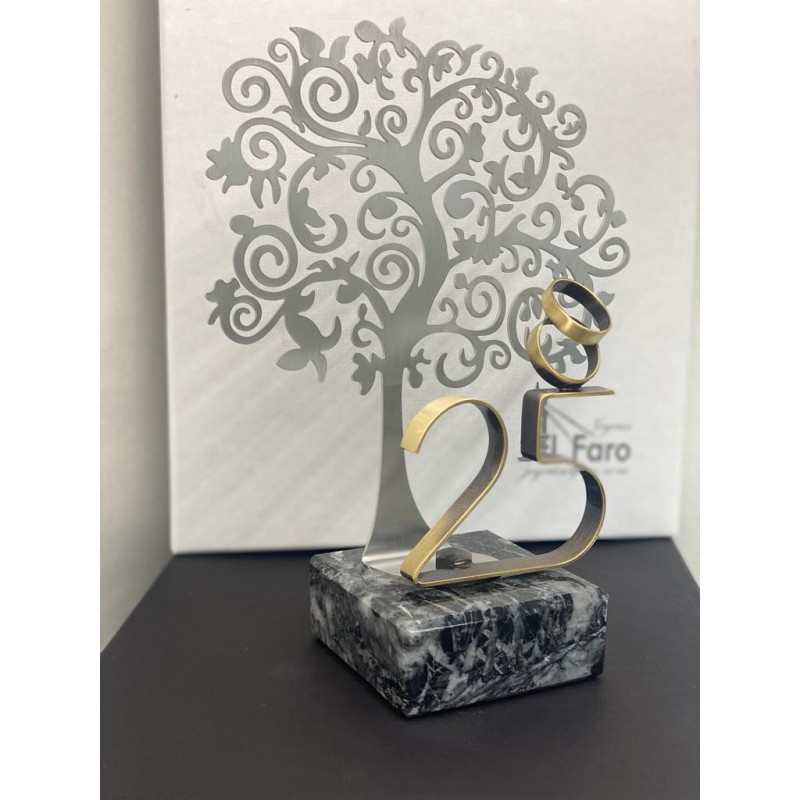Regalo para bodas personalizado, aniversario casados figura árbol de la vida