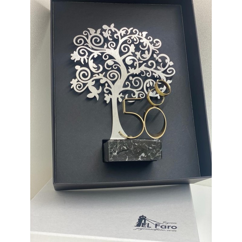 Regalo para bodas personalizado, aniversario casados figura árbol de la vida