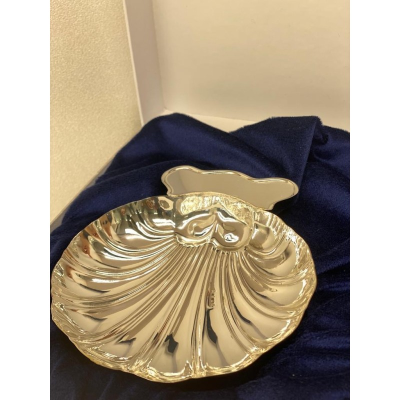 Concha bautismo Grabada alpaca plateada personalizada