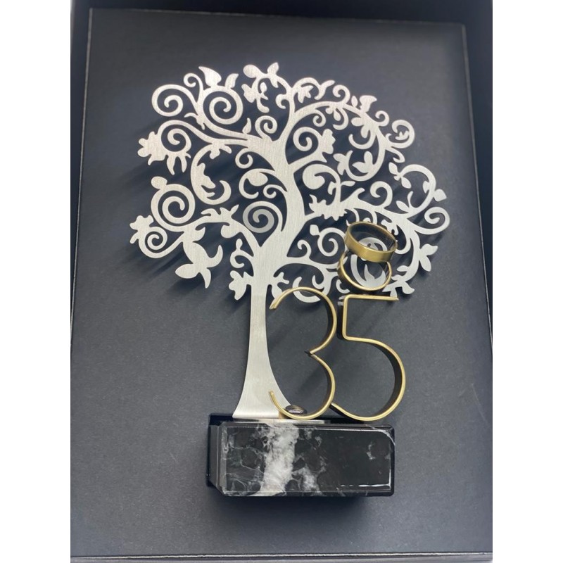 Regalo 35 Aniversario Bodas de Coral Personalizado árbol de la Vida