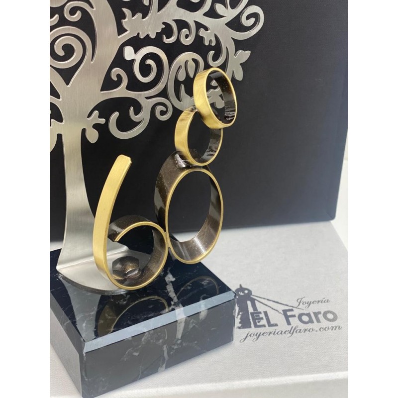 Regalo 60 aniversario Bodas de Diamante Personalizado árbol de la vida