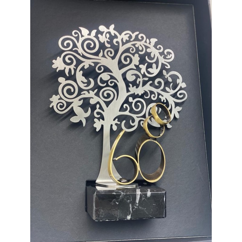 Regalo 60 aniversario Bodas de Diamante Personalizado árbol de la vida