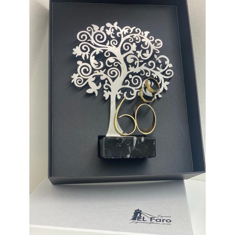 Regalo 60 aniversario Bodas de Diamante Personalizado árbol de la vida