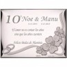 Placa 10 Aniversario Bodas de Aluminio Personalizada 13x18
