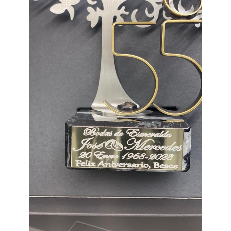 Regalo 55 Aniversario Bodas de Esmeralda Personalizado árbol de la vida