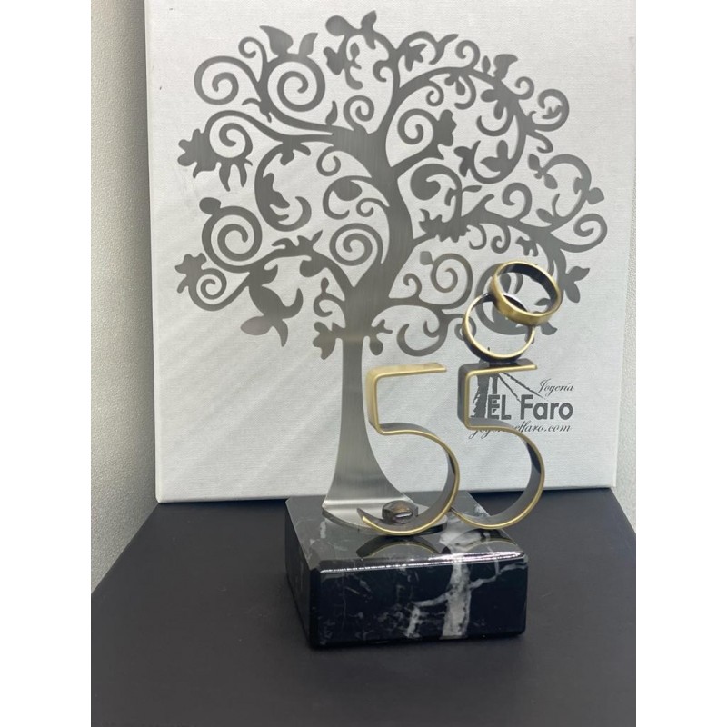 Regalo 55 Aniversario Bodas de Esmeralda Personalizado árbol de la vida