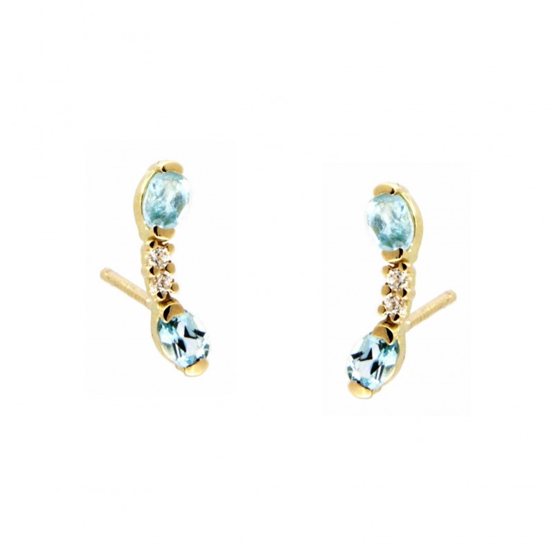 PENDIENTES TOPACIO AZUL