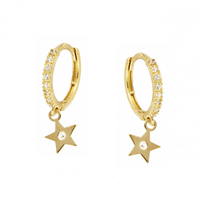 PENDIENTES ARO FUNDICION CON ESTRELLA