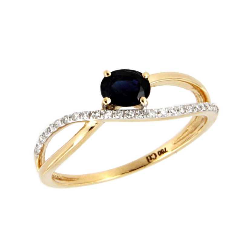 SORTIJA DIAMANTES ZAFIRO