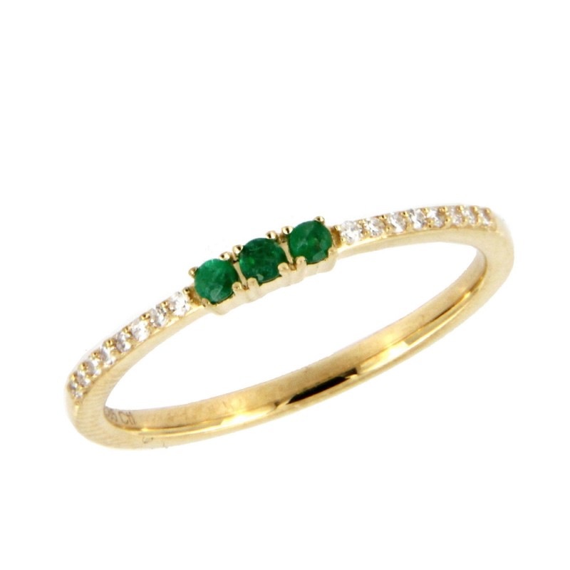 SORTIJA DIAMANTES ESMERALDA