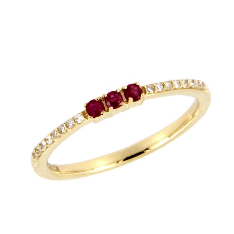 SORTIJA DIAMANTES RUBI