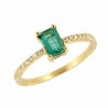 SORTIJA DIAMANTES ESMERALDA