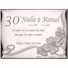 Placa Regalo 30 Aniversario Bodas de Perla Grabado