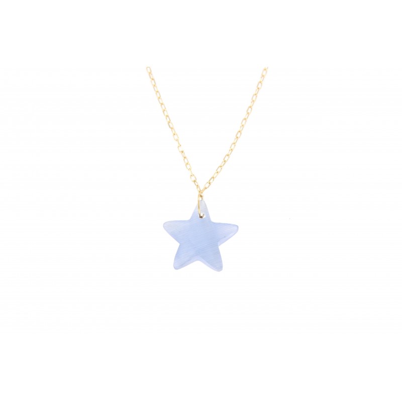 COLGANTE ESTRELLA AZUL CON CADENA