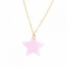 COLGANTE ESTRELLA ROSA CON CADENA
