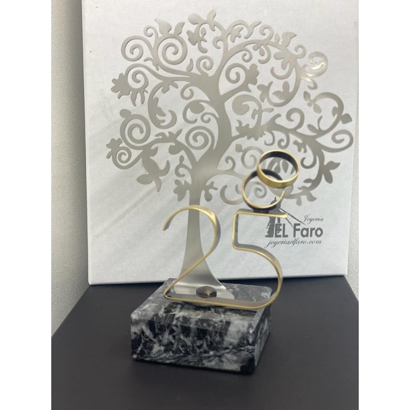 Regalo 25 Aniversario Bodas Plata árbol de la vida