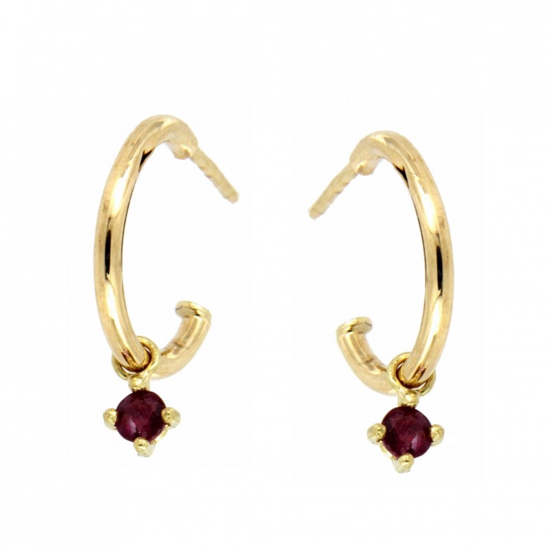 PENDIENTES ARO RUBÍ