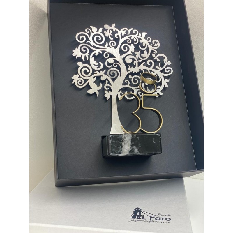 Marco fotos personalizado 50 aniversario 20x25 bodas oro plata bilaminada