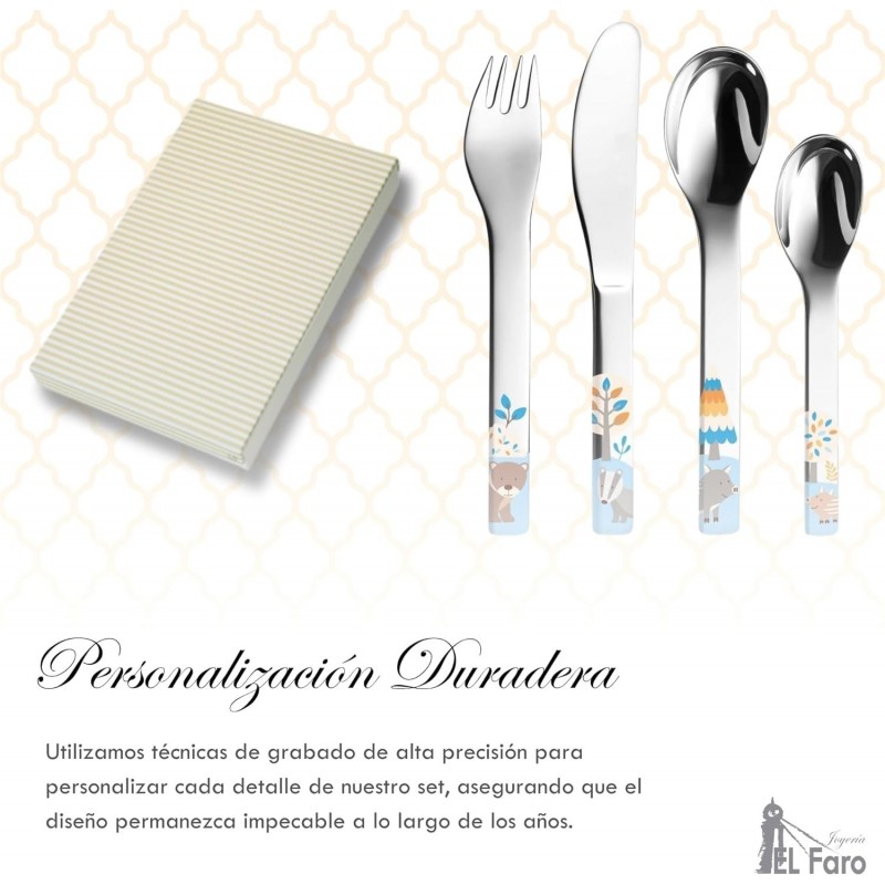 Cubiertos infantiles personalizados friends