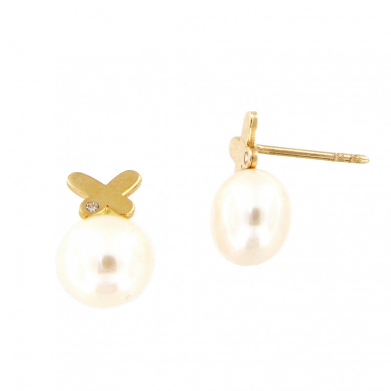 PENDIENTES MARIPOSA PERLA COMUNION