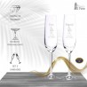 Copas champan personalizadas para novios - Regalo de Boda, Celebraciones, Bodas de Oro o Bodas de Plata