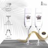 Copas personalizadas para bodas de oro en cristal Bohemia