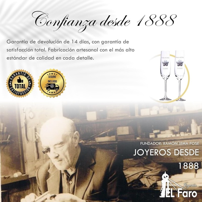 Copas personalizadas para bodas de plata cristal Bohemia