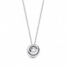 COLGANTE DIAMANTES CON CADENA ORO BLANCO