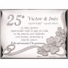 Placa 25 Aniversario 13x18 Personalizada Bodas de Plata
